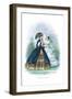 La Mode Illustree: Taking a Stroll-Hoowoodet Puva-Framed Art Print