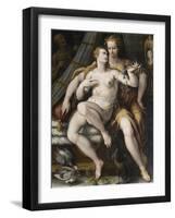 La Moderation désarmant la Vanité-Jan van der Straet-Framed Giclee Print