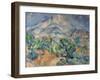 La montagne Sainte-Victoire au-dessus de la route du Tholonet-Paul Cézanne-Framed Giclee Print