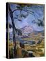 La Montagne Sainte Victoire Painting by Paul Cezanne (1839-1906) 19Th Century. Dim. 0,55 X 0,45 M P-Paul Cezanne-Stretched Canvas