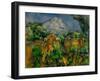 La Montagne Sainte Victoire vue de Bibemus, 1897.-Paul Cezanne-Framed Giclee Print