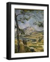 La montagne Sainte Victoire-Paul Cézanne-Framed Giclee Print