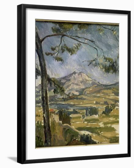 La montagne Sainte Victoire-Paul Cézanne-Framed Giclee Print