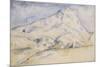 La montagne Sainte Victoire-Paul Cézanne-Mounted Giclee Print