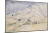 La montagne Sainte Victoire-Paul Cézanne-Mounted Giclee Print