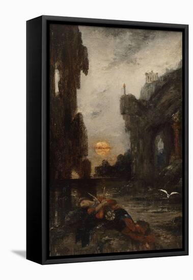 La Mort de Sapho-Gustave Moreau-Framed Stretched Canvas