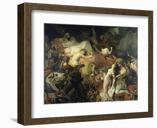 La Mort de Sardanapale-Eugene Delacroix-Framed Giclee Print