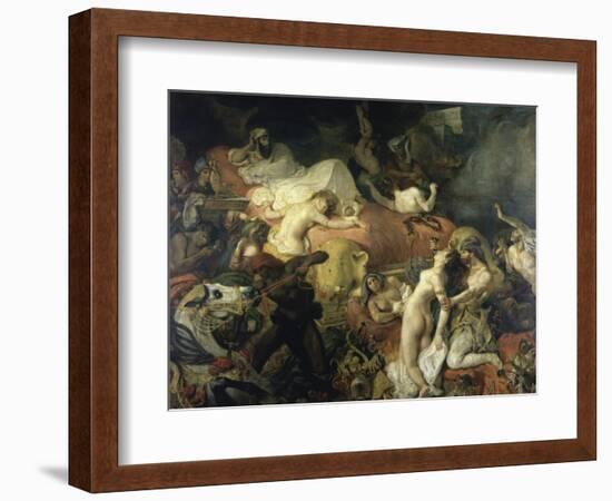 La Mort de Sardanapale-Eugene Delacroix-Framed Giclee Print