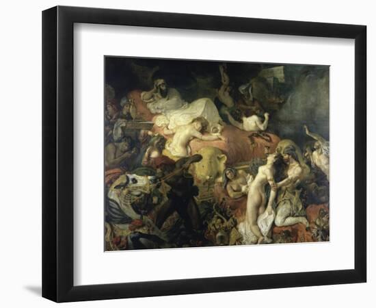 La Mort de Sardanapale-Eugene Delacroix-Framed Giclee Print