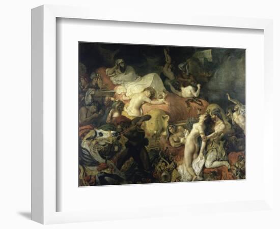 La Mort de Sardanapale-Eugene Delacroix-Framed Giclee Print