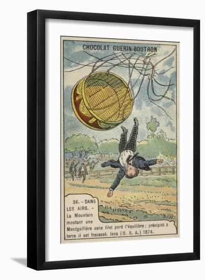 La Mountain Falling from His Balloon, Iona, Usa, 1874-null-Framed Premium Giclee Print