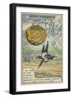 La Mountain Falling from His Balloon, Iona, Usa, 1874-null-Framed Giclee Print