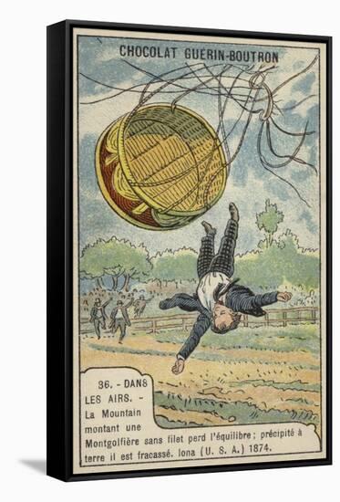 La Mountain Falling from His Balloon, Iona, Usa, 1874-null-Framed Stretched Canvas