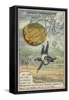 La Mountain Falling from His Balloon, Iona, Usa, 1874-null-Framed Stretched Canvas