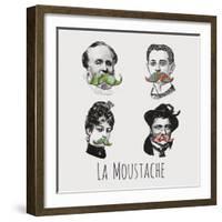 La Moustache I-Clara Wells-Framed Giclee Print