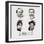 La Moustache I-Clara Wells-Framed Giclee Print