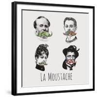 La Moustache I-Clara Wells-Framed Giclee Print