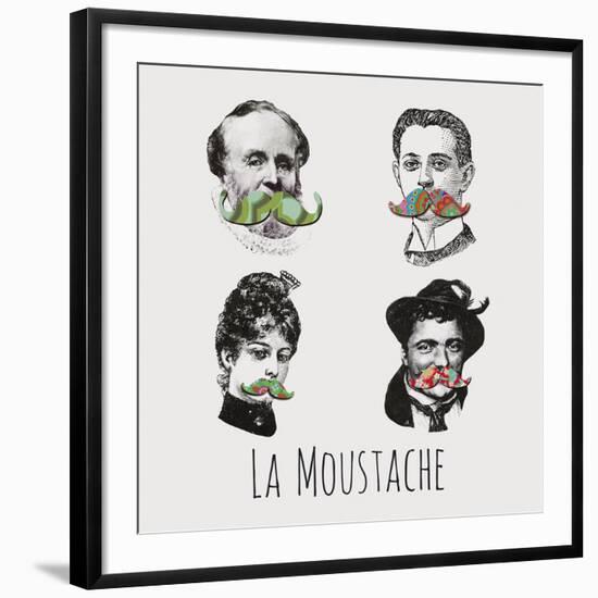 La Moustache I-Clara Wells-Framed Giclee Print