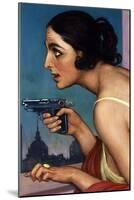La Mujer De La Pistola 1925-Cartel Para La Union Española De Explosivos-Julio Romero de Torres-Mounted Giclee Print