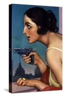 La Mujer De La Pistola 1925-Cartel Para La Union Española De Explosivos-Julio Romero de Torres-Stretched Canvas