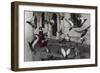 La mujer de las palomas-Moises Levy-Framed Giclee Print