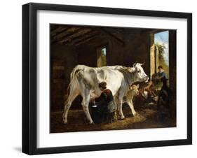 La Mungitura-Giuseppe Palizzi-Framed Giclee Print