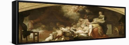 La Naissance de la Vierge-Bartolome Esteban Murillo-Framed Stretched Canvas