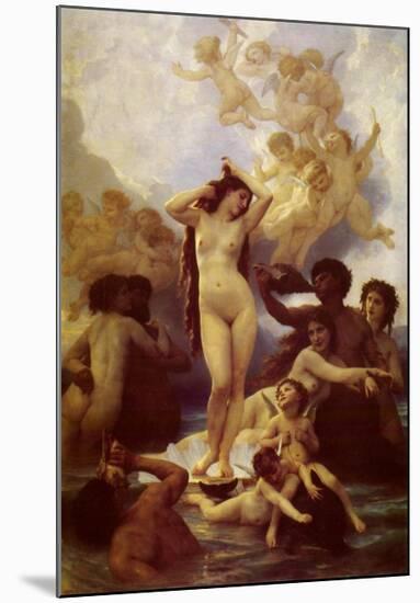 La Naissance de Venus-William Adolphe Bouguereau-Mounted Art Print