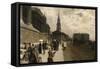La National Gallery et l'église Saint Martin à Londres-Nittis Giuseppe-Framed Stretched Canvas