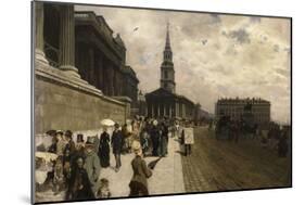 La National Gallery et l'église Saint Martin à Londres-Nittis Giuseppe-Mounted Giclee Print