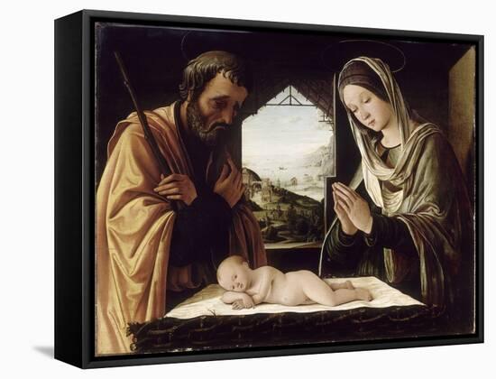 La Nativité-Lorenzo Costa-Framed Stretched Canvas