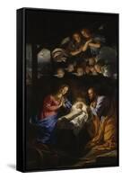 La Nativité-Philippe De Champaigne-Framed Stretched Canvas