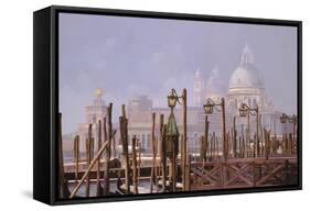 La Nebbia a Venezia-Guido Borelli-Framed Stretched Canvas