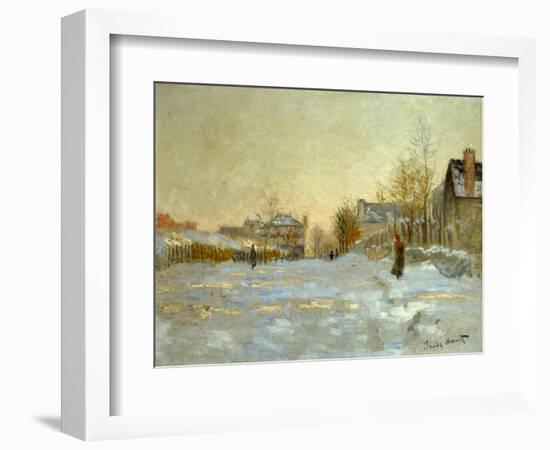 La neige a Argenteuil-snow in Argenteuil; 1875 Oil on canvas.-Claude Monet-Framed Giclee Print