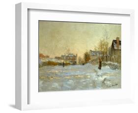 La neige a Argenteuil-snow in Argenteuil; 1875 Oil on canvas.-Claude Monet-Framed Giclee Print