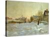 La neige a Argenteuil-snow in Argenteuil; 1875 Oil on canvas.-Claude Monet-Stretched Canvas