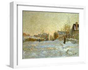La neige a Argenteuil-snow in Argenteuil; 1875 Oil on canvas.-Claude Monet-Framed Giclee Print