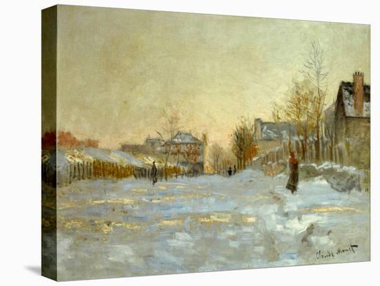 La neige a Argenteuil-snow in Argenteuil; 1875 Oil on canvas.-Claude Monet-Stretched Canvas