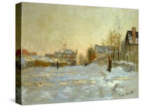 La neige a Argenteuil-snow in Argenteuil; 1875 Oil on canvas.-Claude Monet-Stretched Canvas