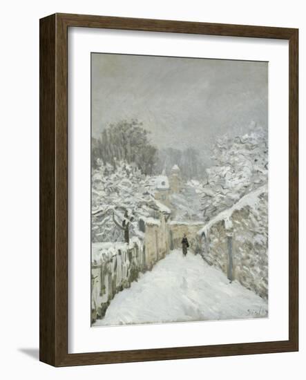 La neige à Louveciennes (Yvelines)-Alfred Sisley-Framed Giclee Print