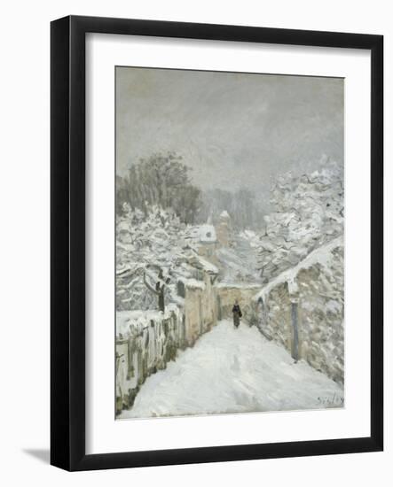 La neige à Louveciennes (Yvelines)-Alfred Sisley-Framed Giclee Print