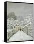 La neige à Louveciennes (Yvelines)-Alfred Sisley-Framed Stretched Canvas