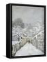 La neige à Louveciennes (Yvelines)-Alfred Sisley-Framed Stretched Canvas