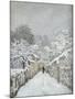 La neige à Louveciennes (Yvelines)-Alfred Sisley-Mounted Giclee Print