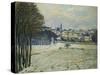 La Neige a Marly-Le-Roi, 1875, Snow at Marly-Le-Roi-Alfred Sisley-Stretched Canvas