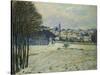 La Neige a Marly-Le-Roi, 1875, Snow at Marly-Le-Roi-Alfred Sisley-Stretched Canvas