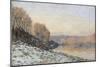 La neige à Port-Marly, gelée blanche (1872)-Alfred Sisley-Mounted Giclee Print