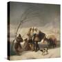 La Nevada or El Invierno, the Snowfall or Winter, 1786-7-Francisco de Goya-Stretched Canvas
