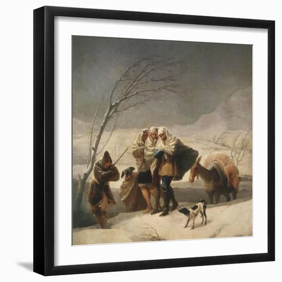 La Nevada or El Invierno, the Snowfall or Winter, 1786-7-Francisco de Goya-Framed Giclee Print