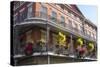 LA, New Orleans. Buildings with Balcony Gardens at Jackson Square-Trish Drury-Stretched Canvas
